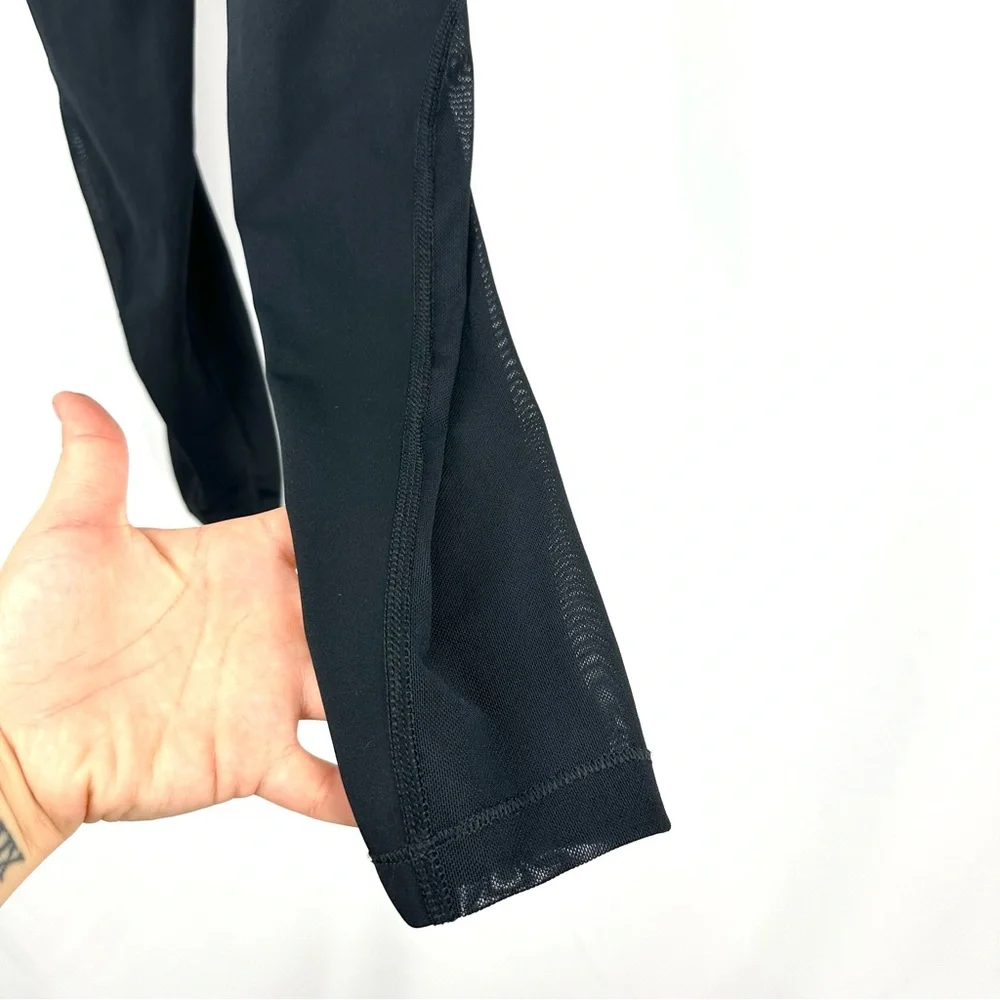 Nike Pro Dri Fit Women’s Sz S Black Activewear Compression Tights Mesh Hem Pants - Picture 6 of 13